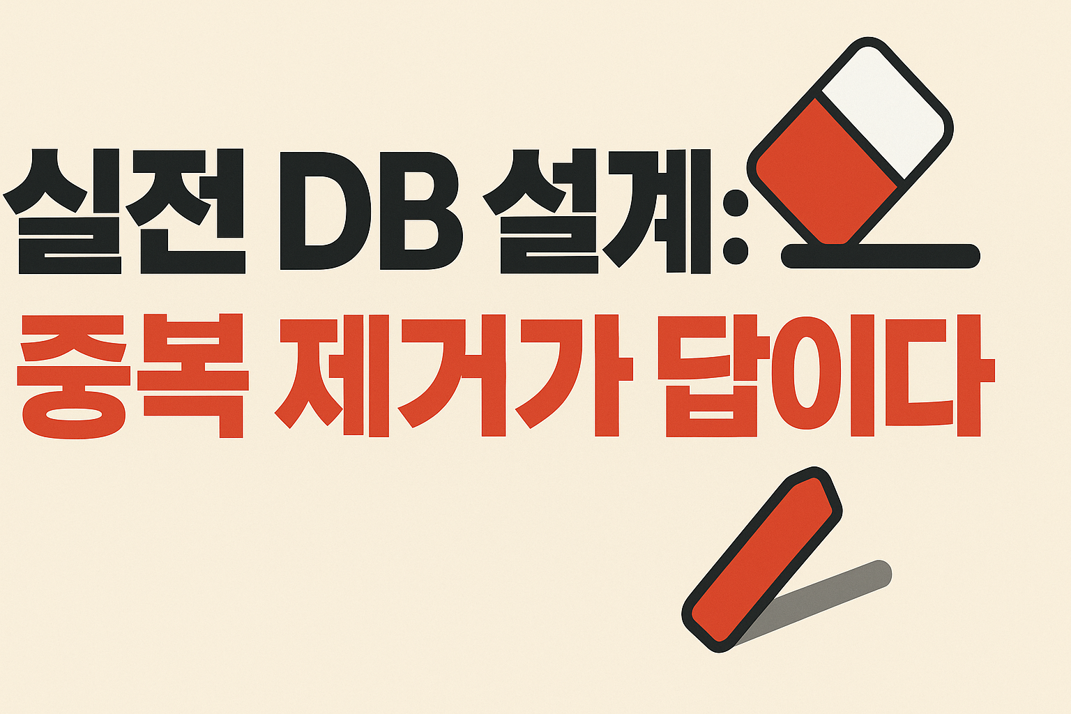 실전 DB 설계: 중복 제거가 답이다 관련 이미지