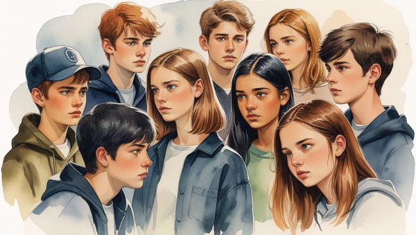 INFJ 자녀는 깊습니다. 겉으론 조용하지만, 내면에는 수많은 생각과 감정이 겹겹이 쌓여 있습니다에 관한 그림