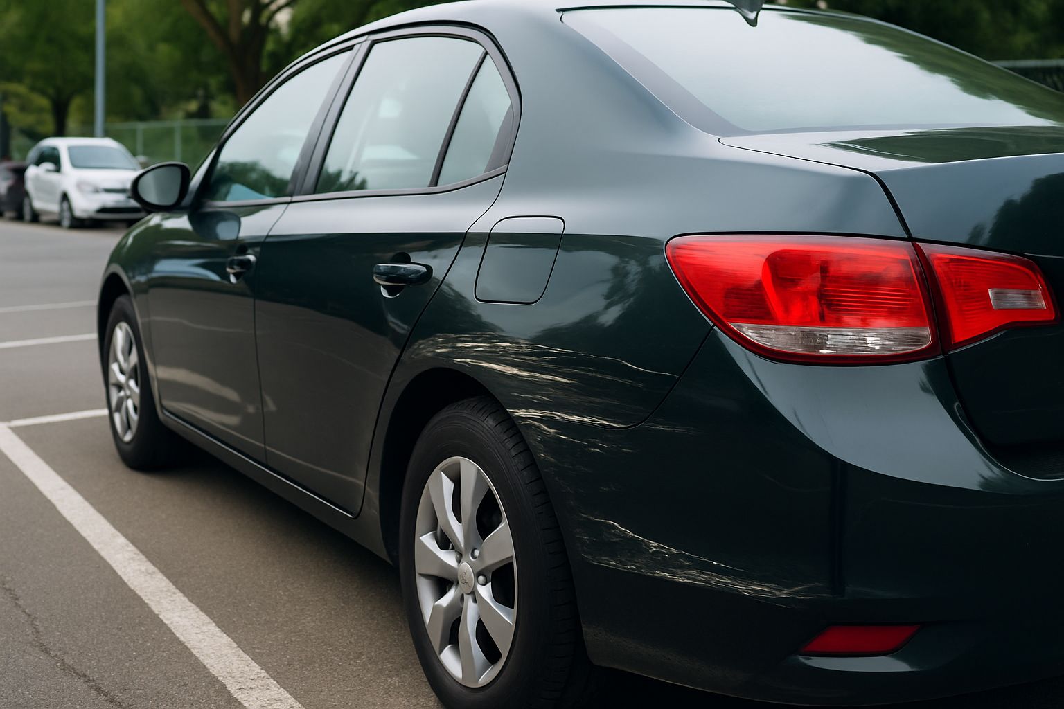 주차장 차량 긁힘 사고 사진