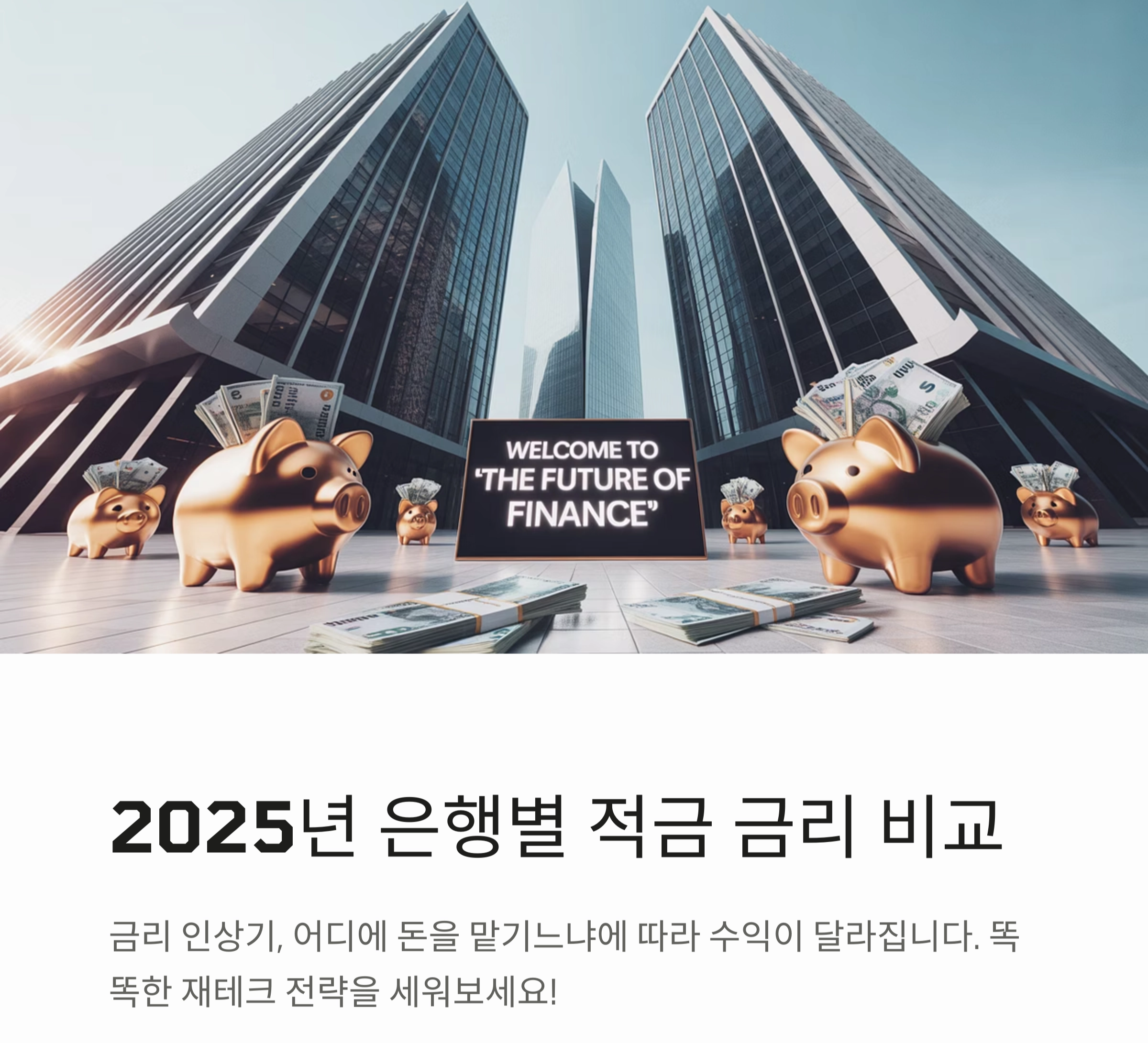 2025년 은행별 적금 금리 비교: 어디서 가입해야 유리할까?
