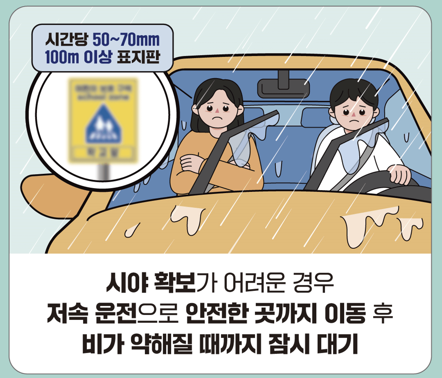 장마철 자동차 침수