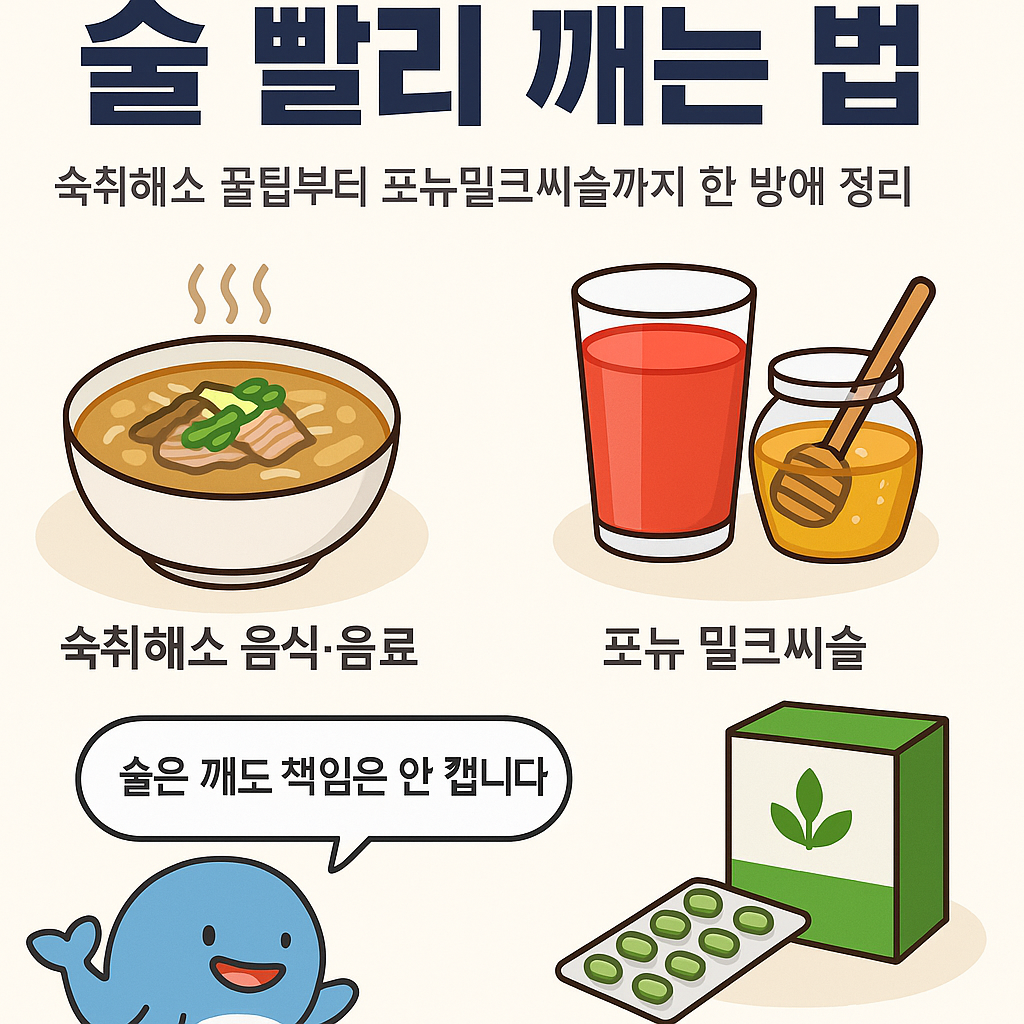 술빨리깨는법-숙취해소-포뉴밀크씨슬-꿀물