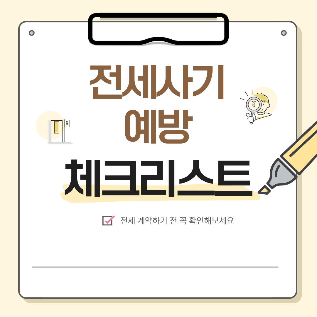 전세사기 예방 체크리스트