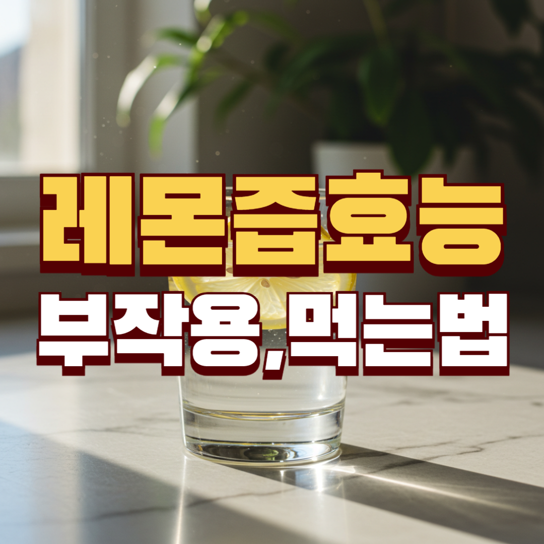 레몬즙 효능 부작용,먹는법