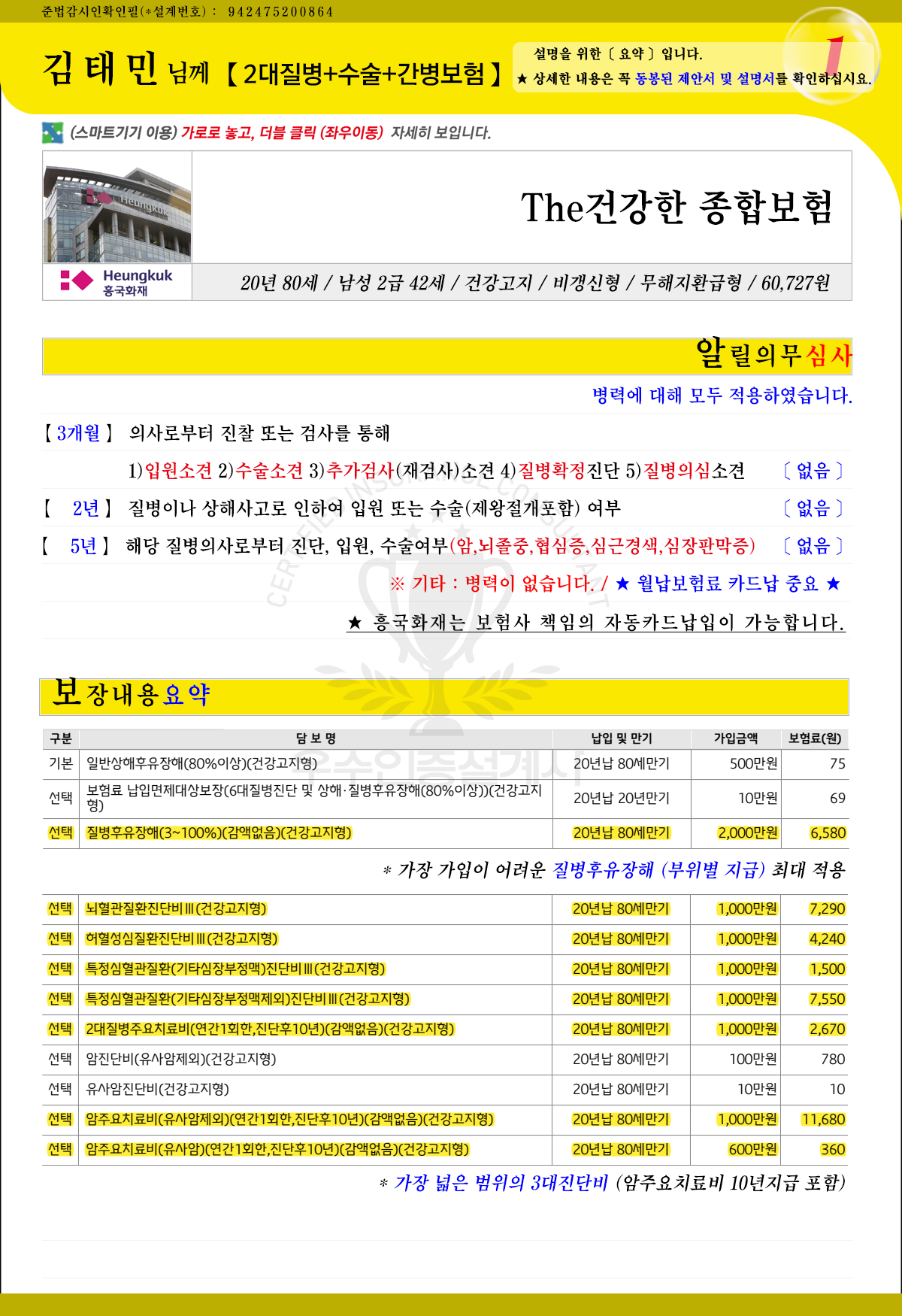 김태민님_건강보험(보장분석후보완보험)1