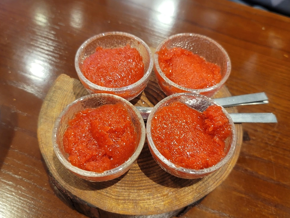 일산 중식 맛집 - 딸기 셔벗 디저트