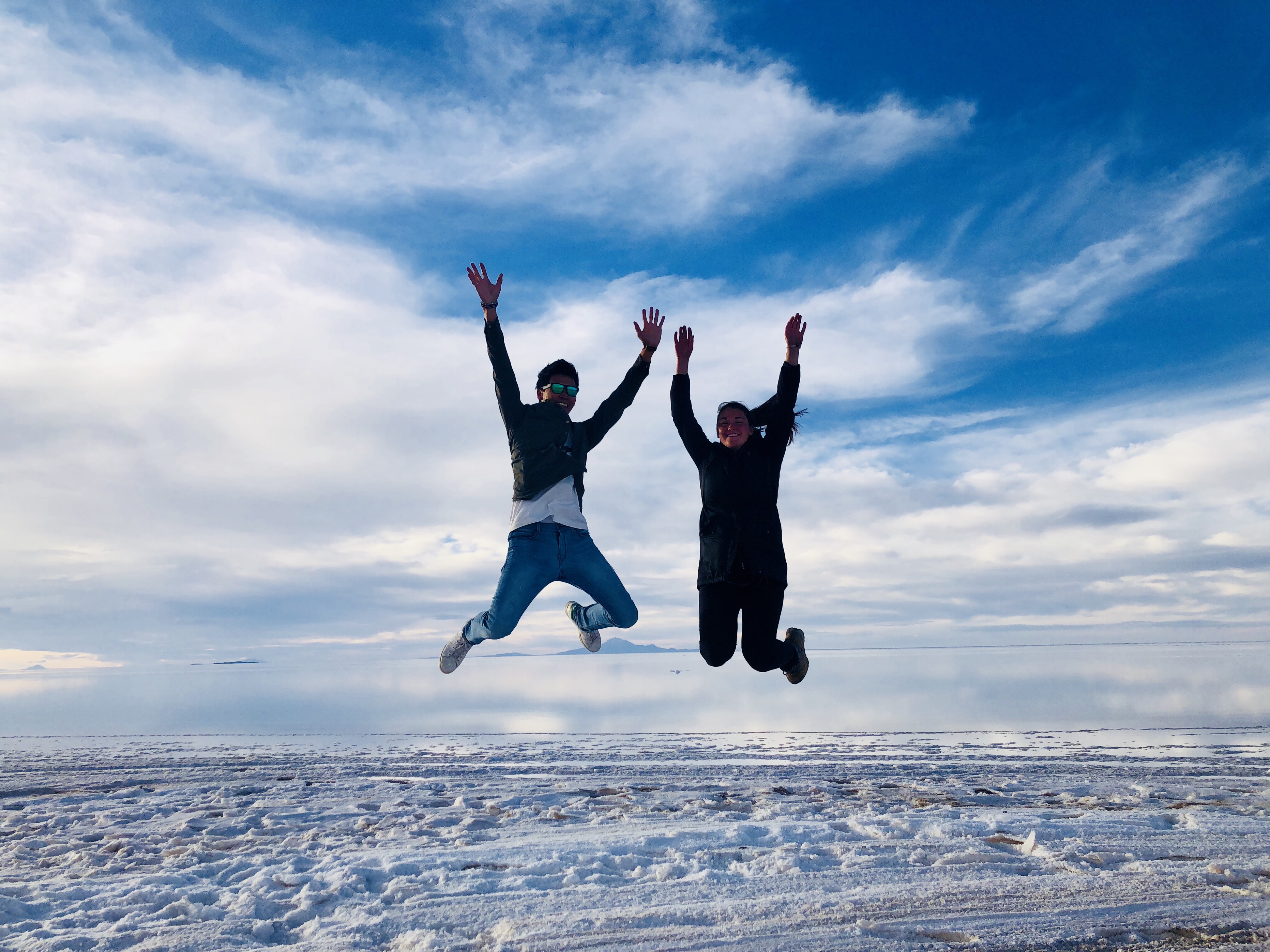 우유니 점프 사진