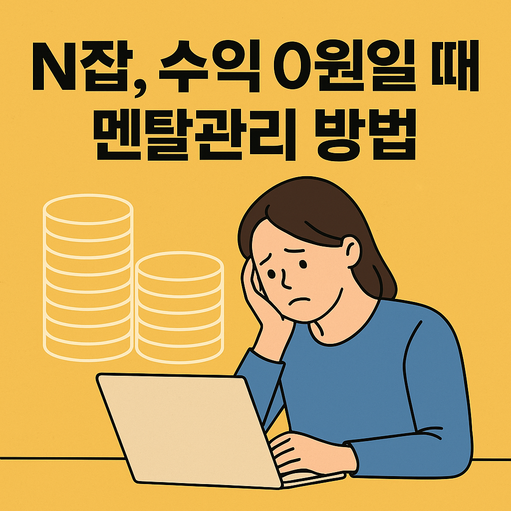 N잡, 수익 0원일 때 멘탈 관리 방법