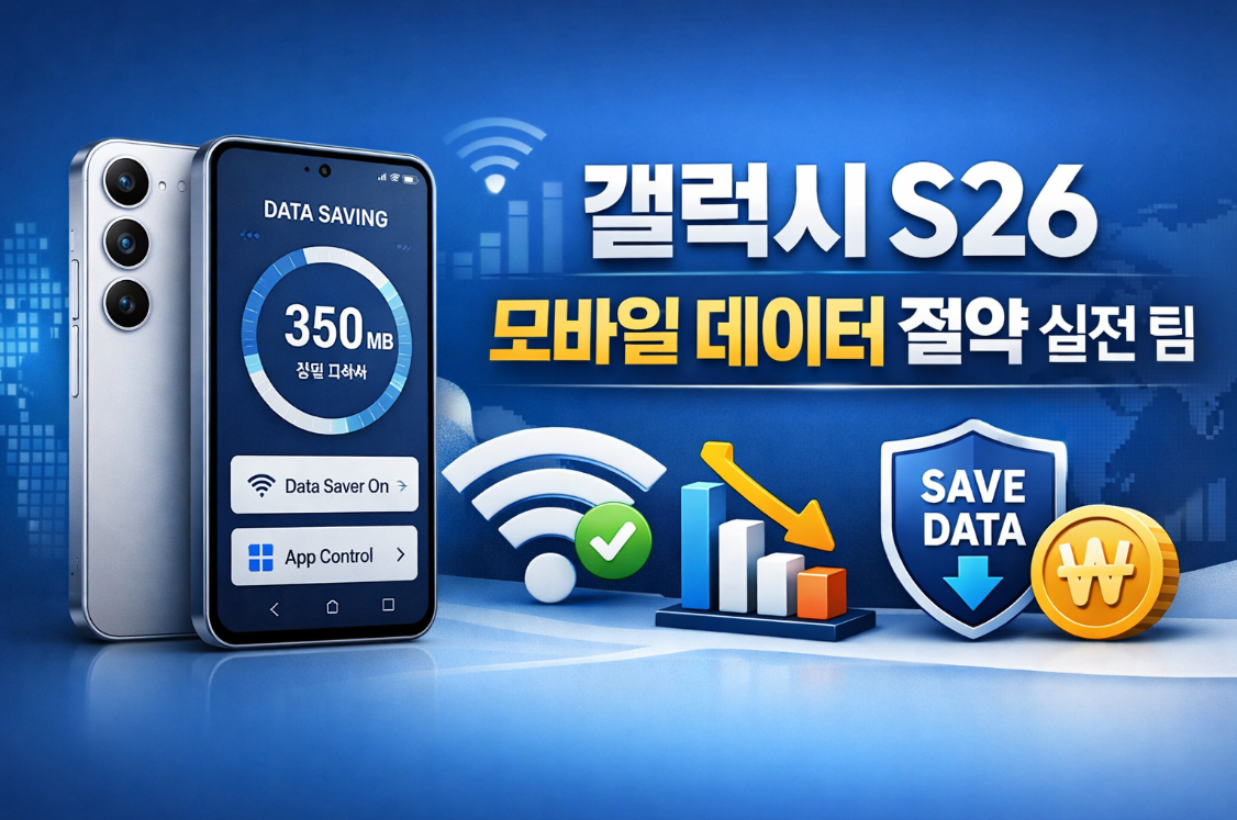 갤럭시 S26 모바일 데이터 절약 설정