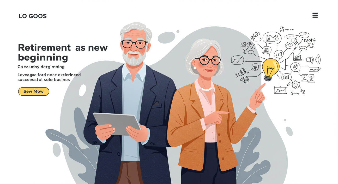 중년의 남자여자가 무엇을 설명하는 모습의 삽화