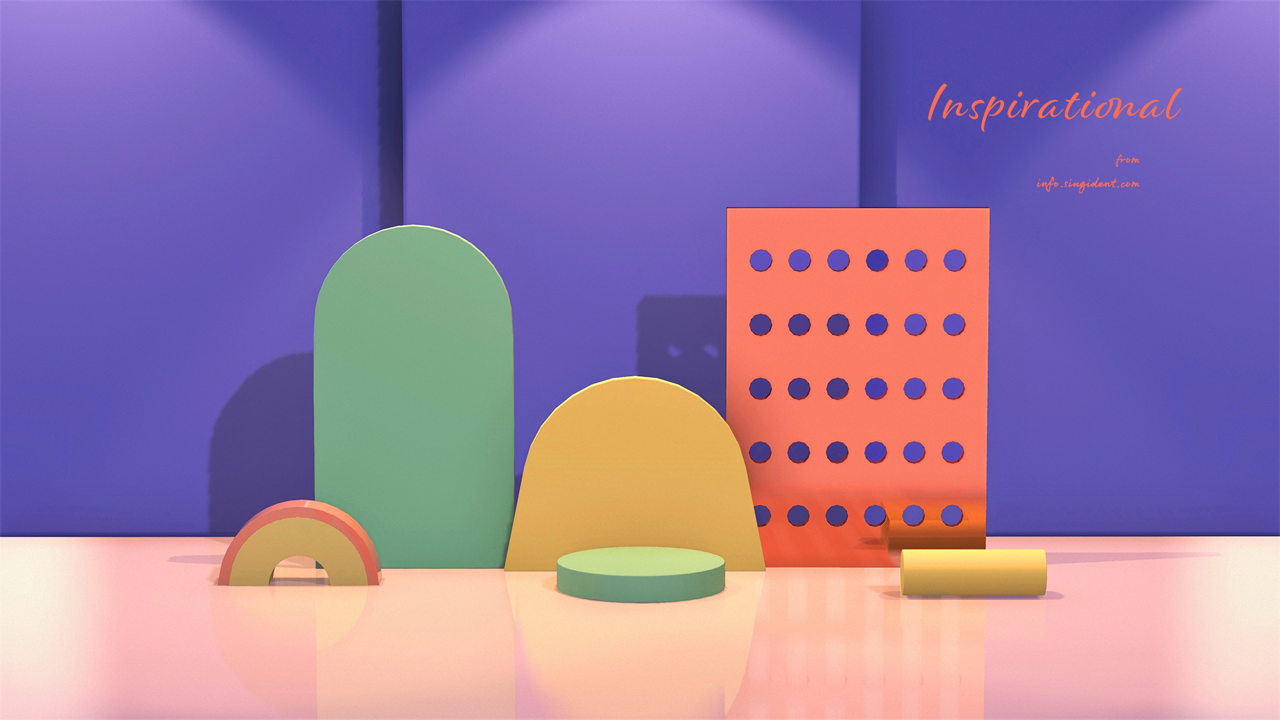 09 보라색과 오렌지색 그래픽 C - Inspirational 보라색배경화면