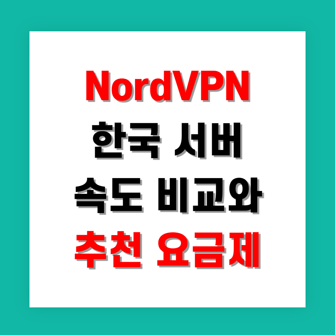 NordVPN 한국 서버 속도 비교와 추천 요금제
