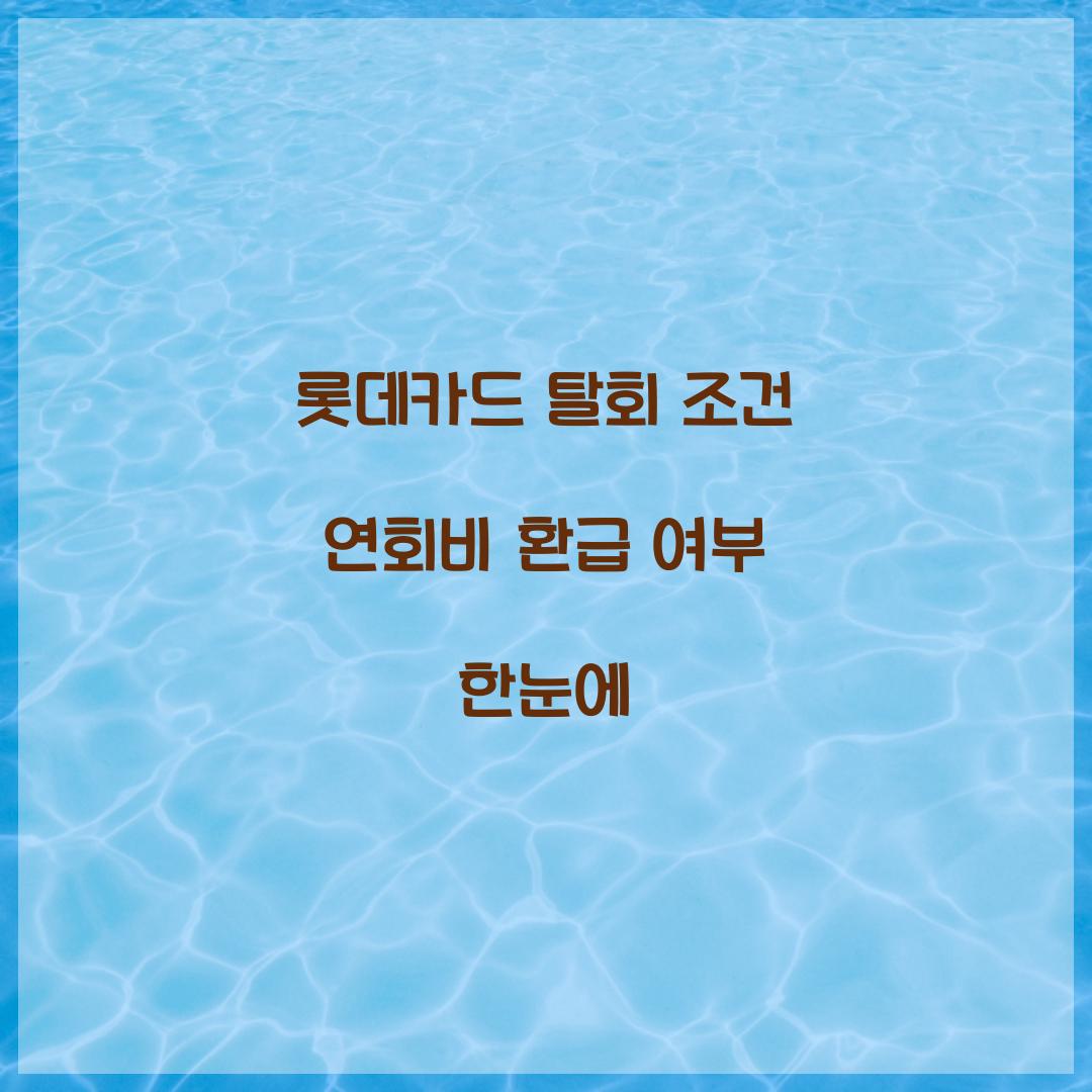 롯데카드 탈회