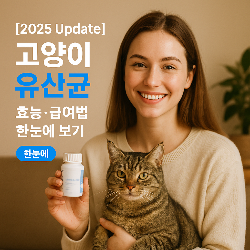 [2025 Update] 고양이 유산균 ｜ 효능&middot;급여법 한눈에 보기