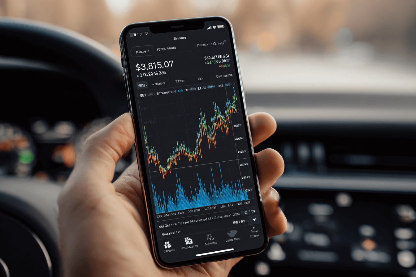 스마트폰의-주식-트레이딩-화면