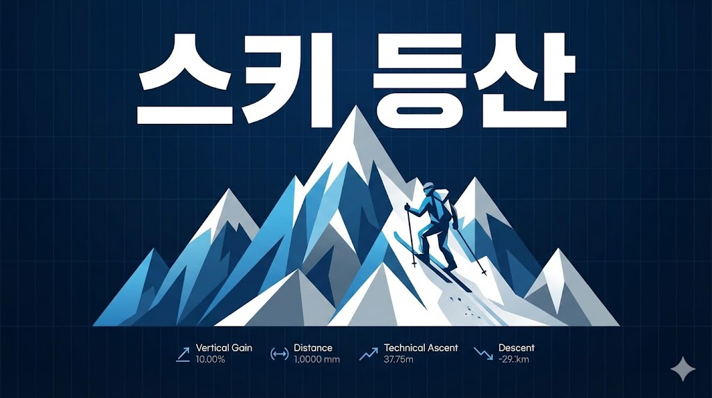 신규 정식 종목 스키 등산의 역동적인 산악 시각화 자료