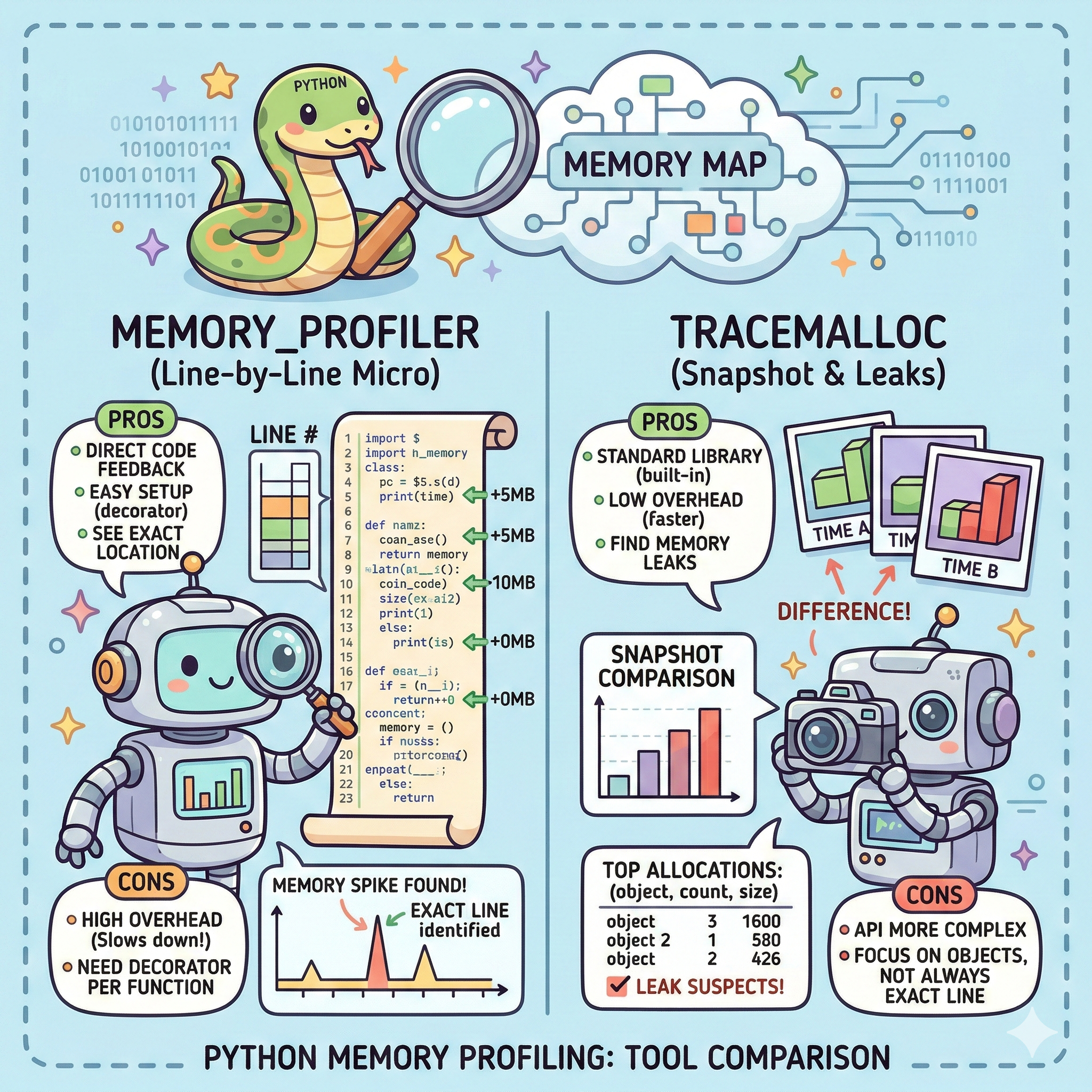 memory_profiler와 tracemalloc