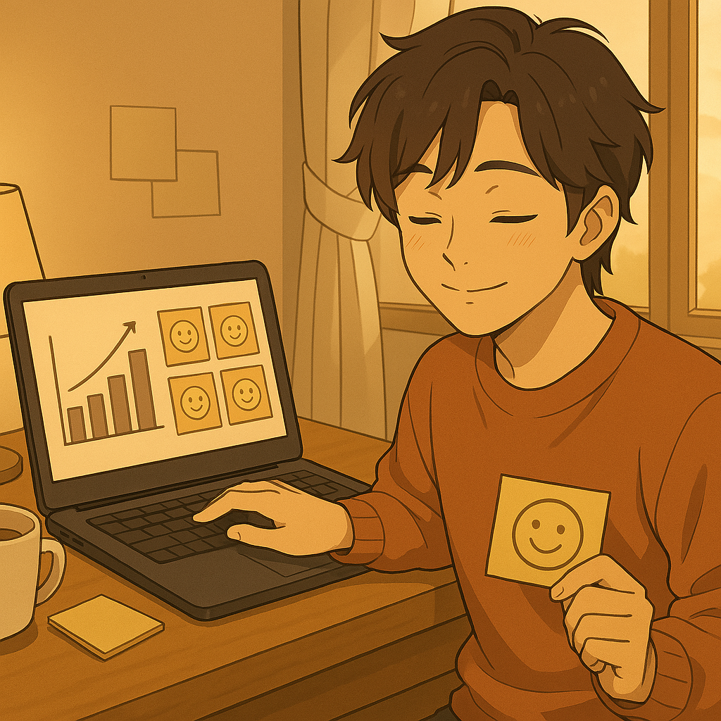 매출 관리하는 모습