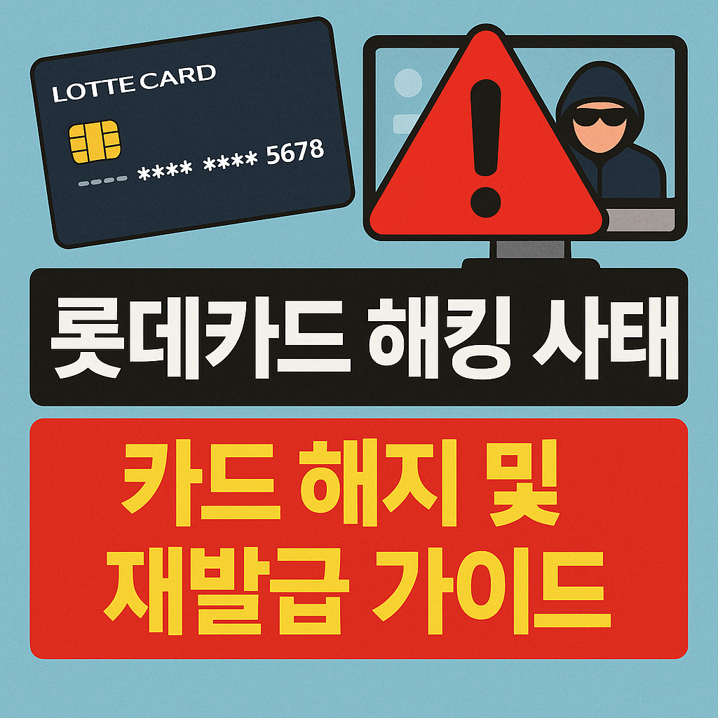 롯데카드 해킹 사태, 카드해지 및 재발급 가이드