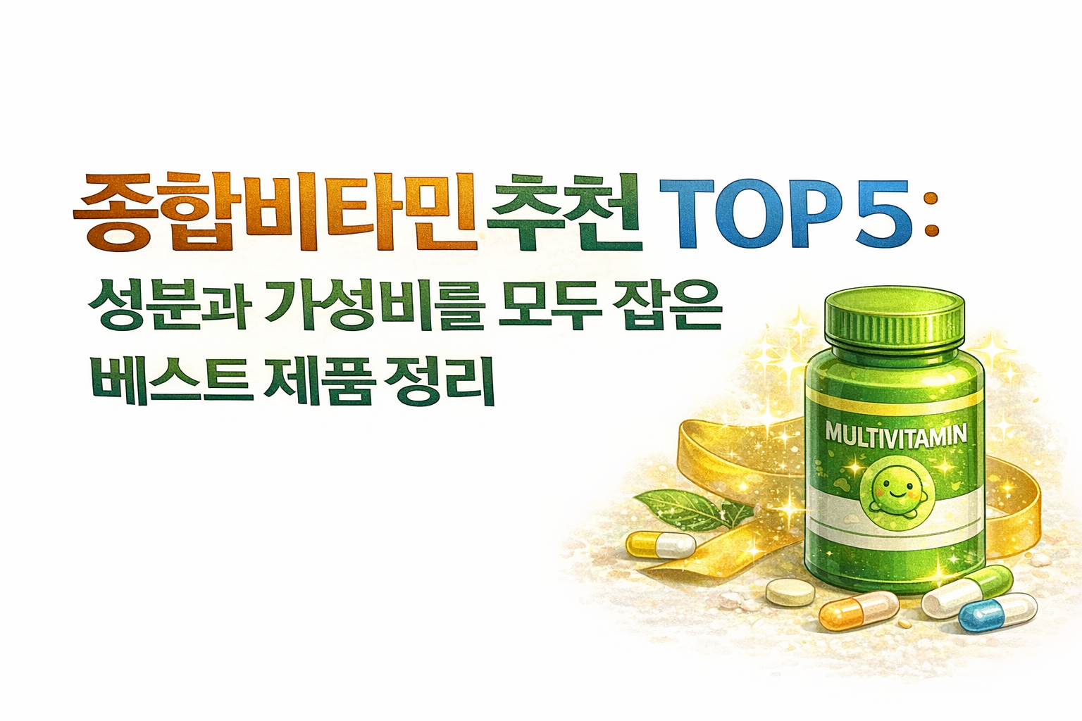 종합비타민 추천 TOP 5: 성분과 가성비를 기준으로 정리한 제품 비교 가이드
