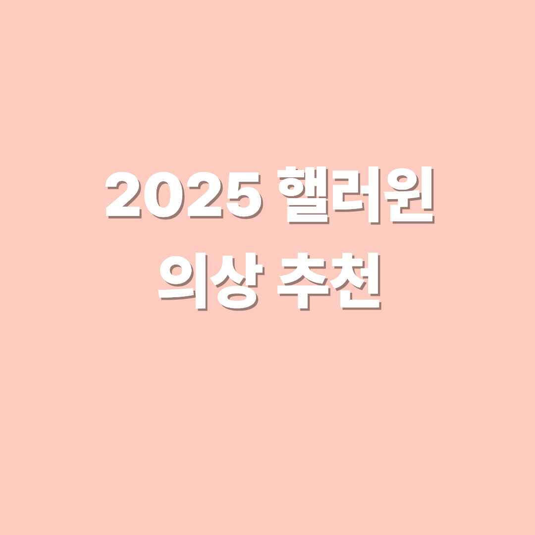 2025 핼러윈 의상