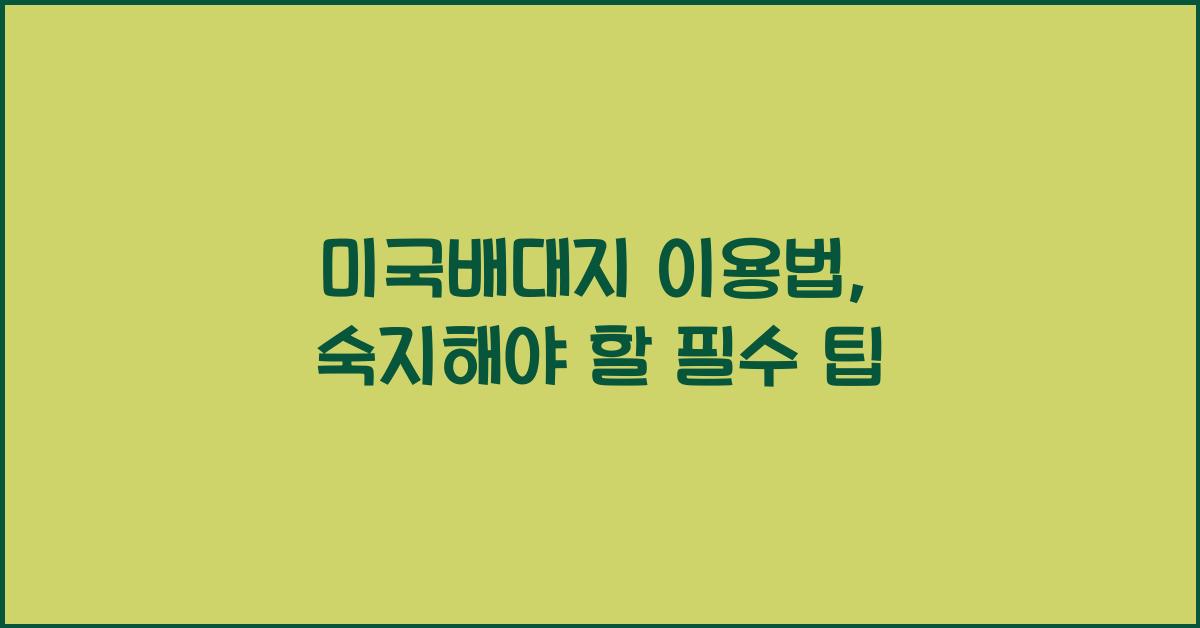 미국배대지