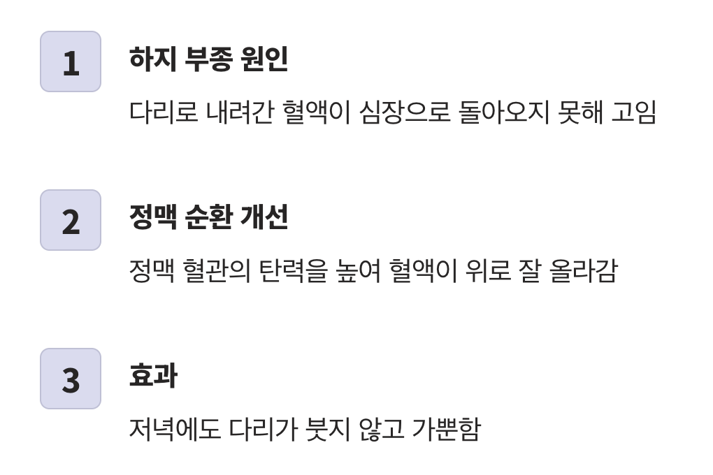 변화 둘 : 저녁의 다리가 가벼워진다