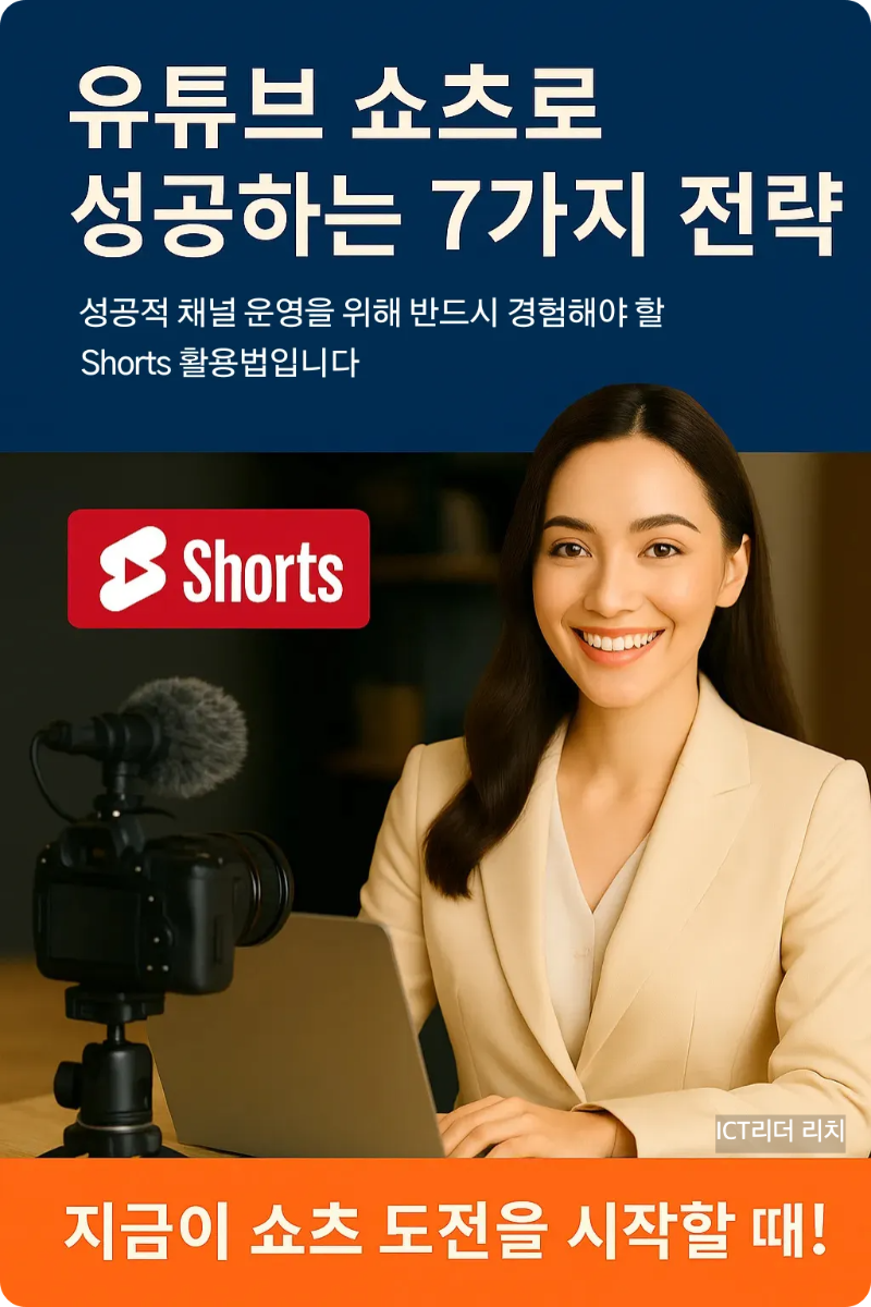 AI로 유튜브 쇼츠를 자동 제작하는 과정을 설명하는 프리미엄 세로형 인포그래픽