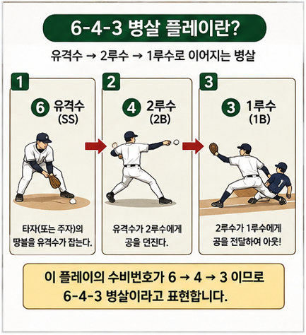 6-4-3 병살 플레이란?