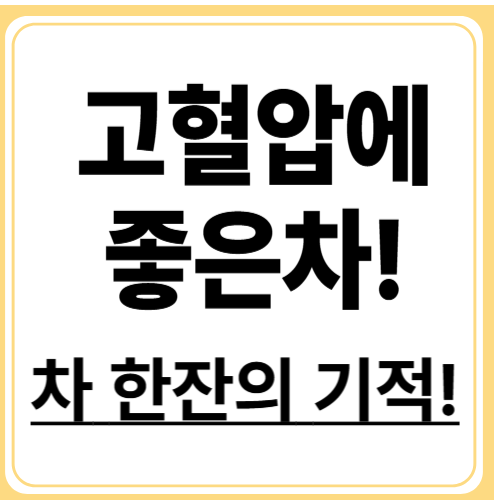 고혈압에 좋은 차 6가지! 건강한 혈압을 위한 선택