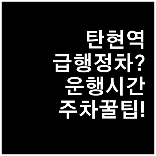 탄현역 열차 운행 시간표 및 급행 정..