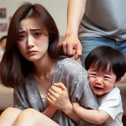 가정폭력 종류 중 밀치기 모습