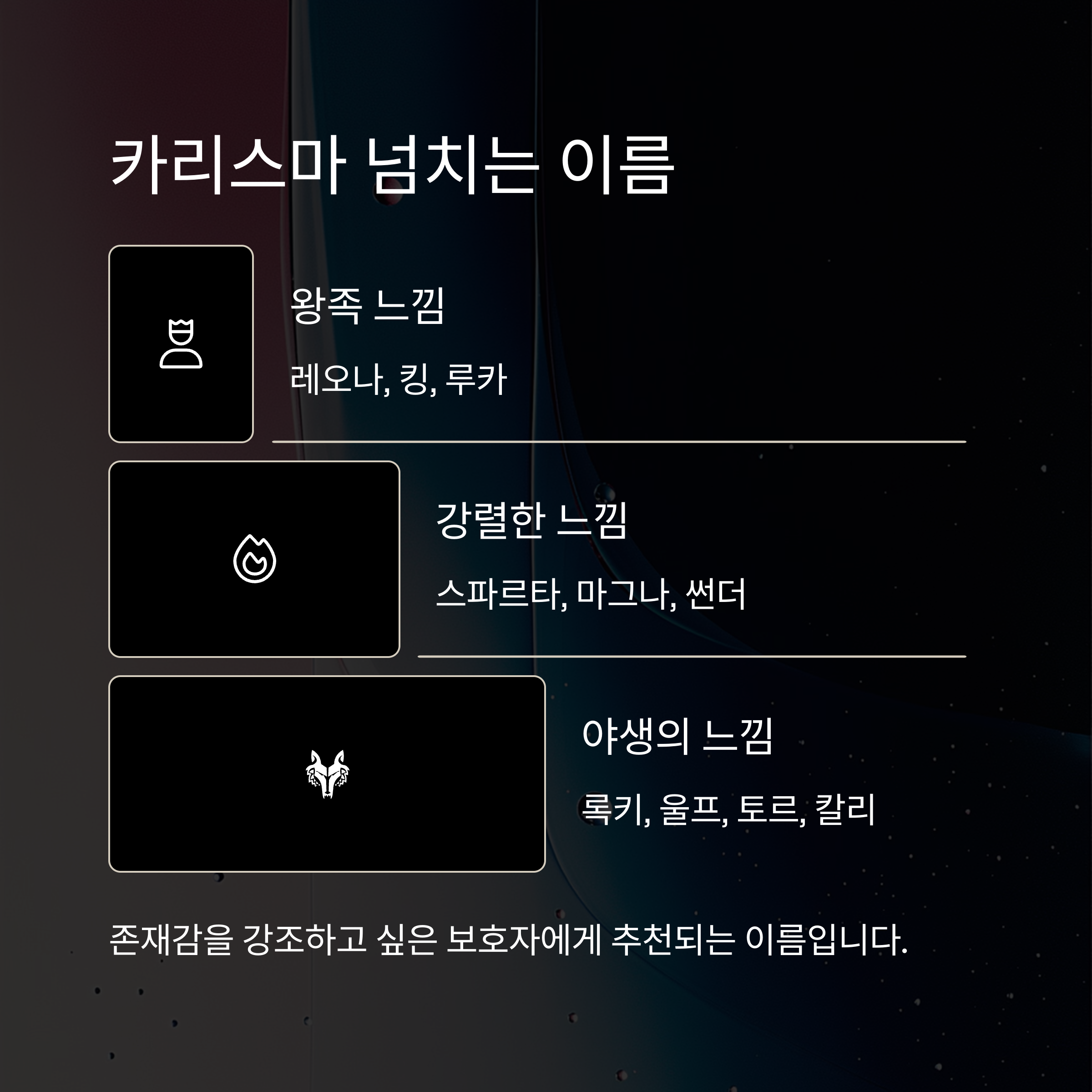 카리스마 넘치는 이름