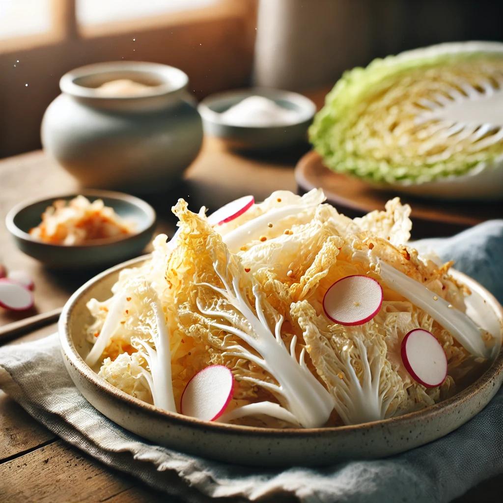 시원하고 아삭아삭한 백김치 겨울에 딱