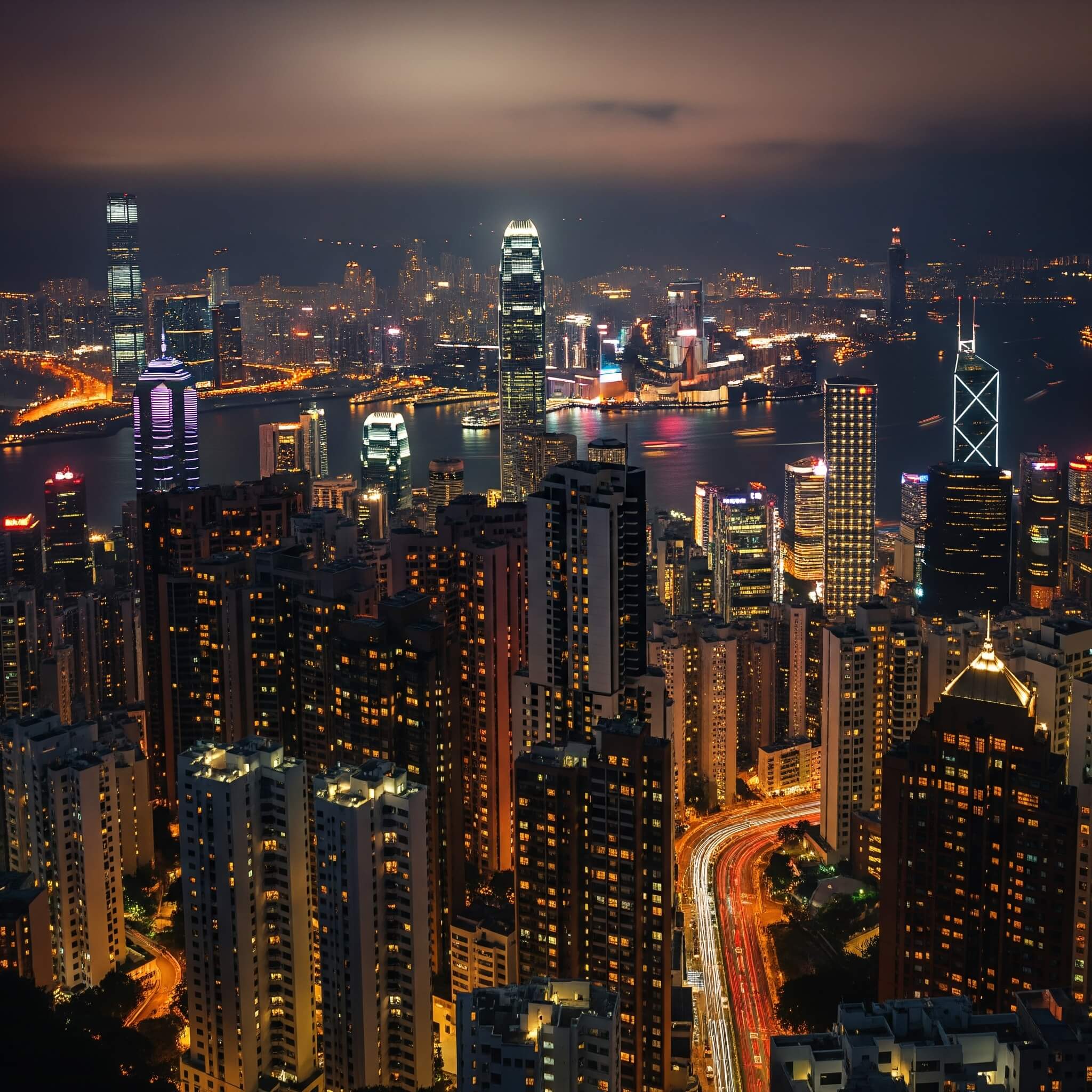 해외여행 중 만난 홍콩의 야경 사진