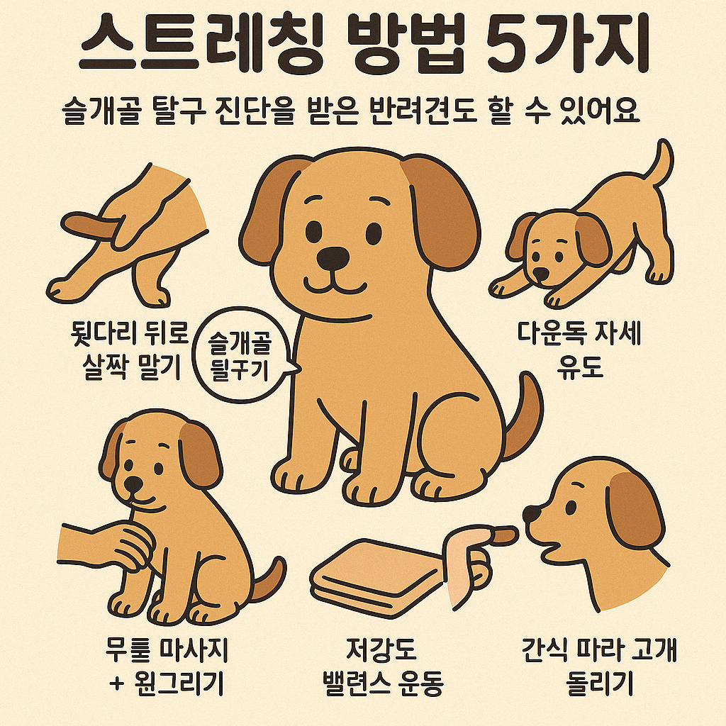 🐾 강아지 관절 건강을 지키는 스트레칭 방법 5가지 (슬개골 진단 받은 아이도 건강한 우리아이도 모두모두 같이해요!!)