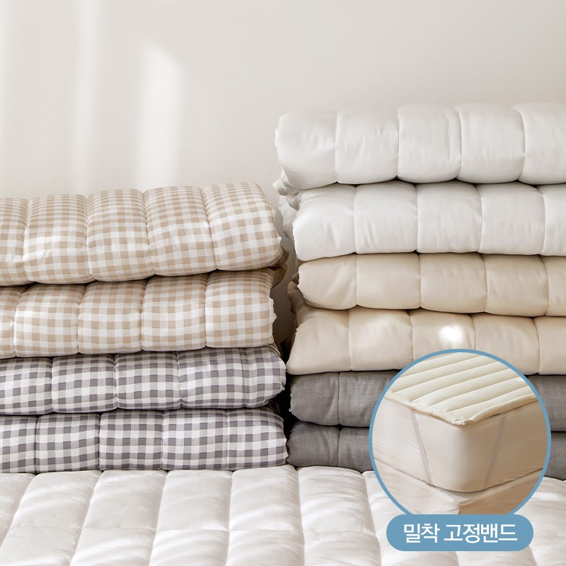 마틸라 콜드썸머 풍기인견 고정밴드 침대패드 q