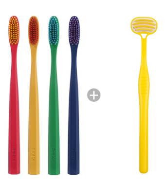 SMIZE 스마이즈 그래핀모 칫솔 세트(4P) + 스마이즈 혀 클리너(1P)