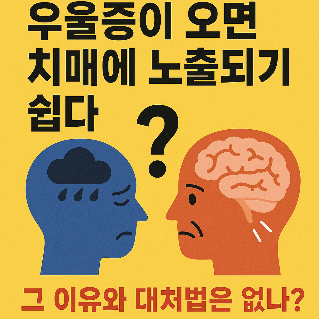 우울증이 오면 치매에 노출되기 쉽다. 그 이유와 대처법은 없나?