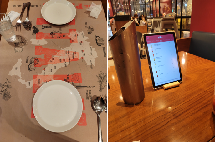 더플레이스 합정역점 테이블 세팅