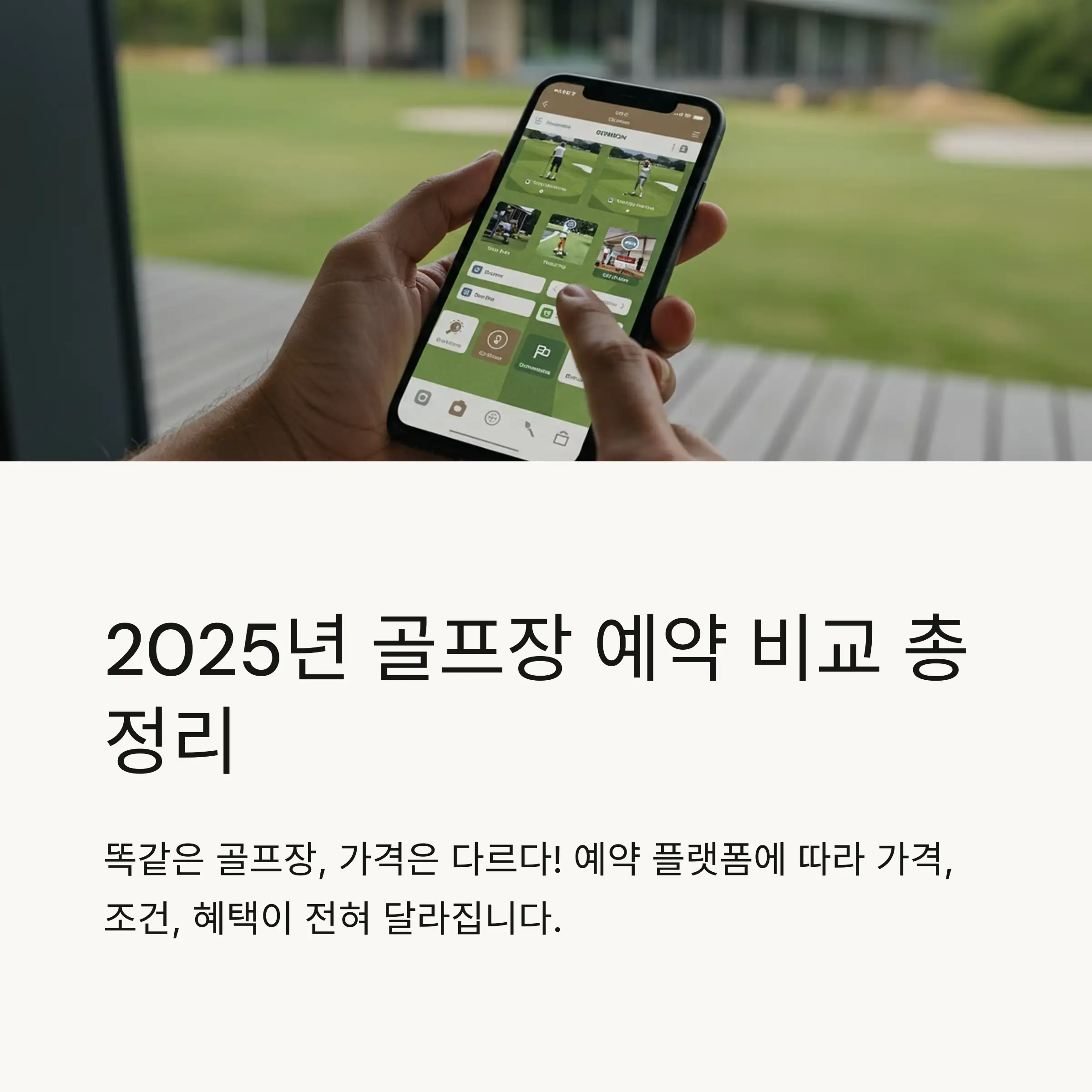 2025 골프장 예약 사이트의 변화 ⛳📲