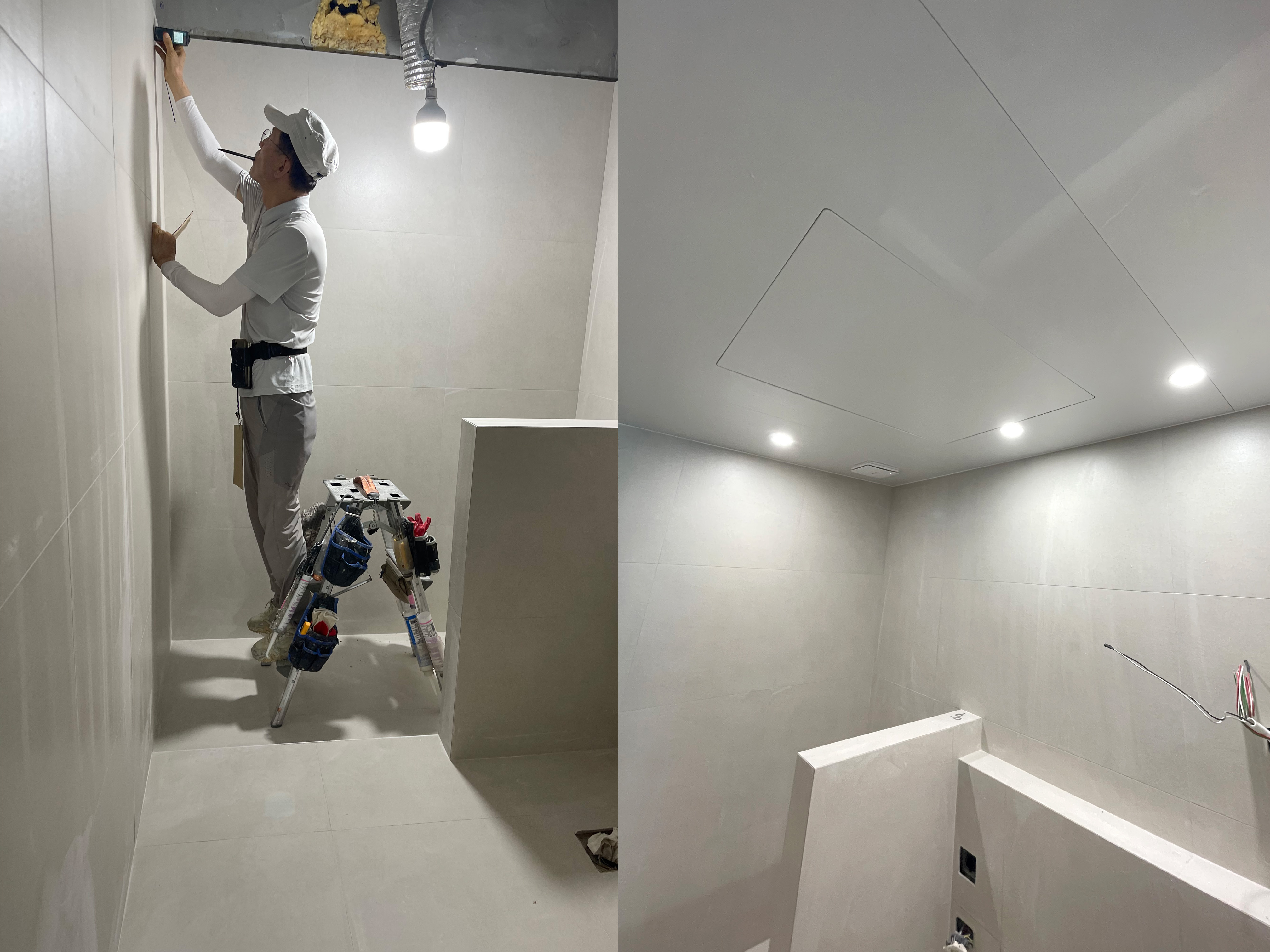 반셀프인테리어, 인테리어, 욕실, 욕실리모델링, 을지로, 굿세라믹, 조적세면대, 수전, 샤워파티션, SMC천정, 아메리탄스탠다드, 투피스변기, 복합플랩장, 인테리어업체, 시공업체, 비포앤에프터