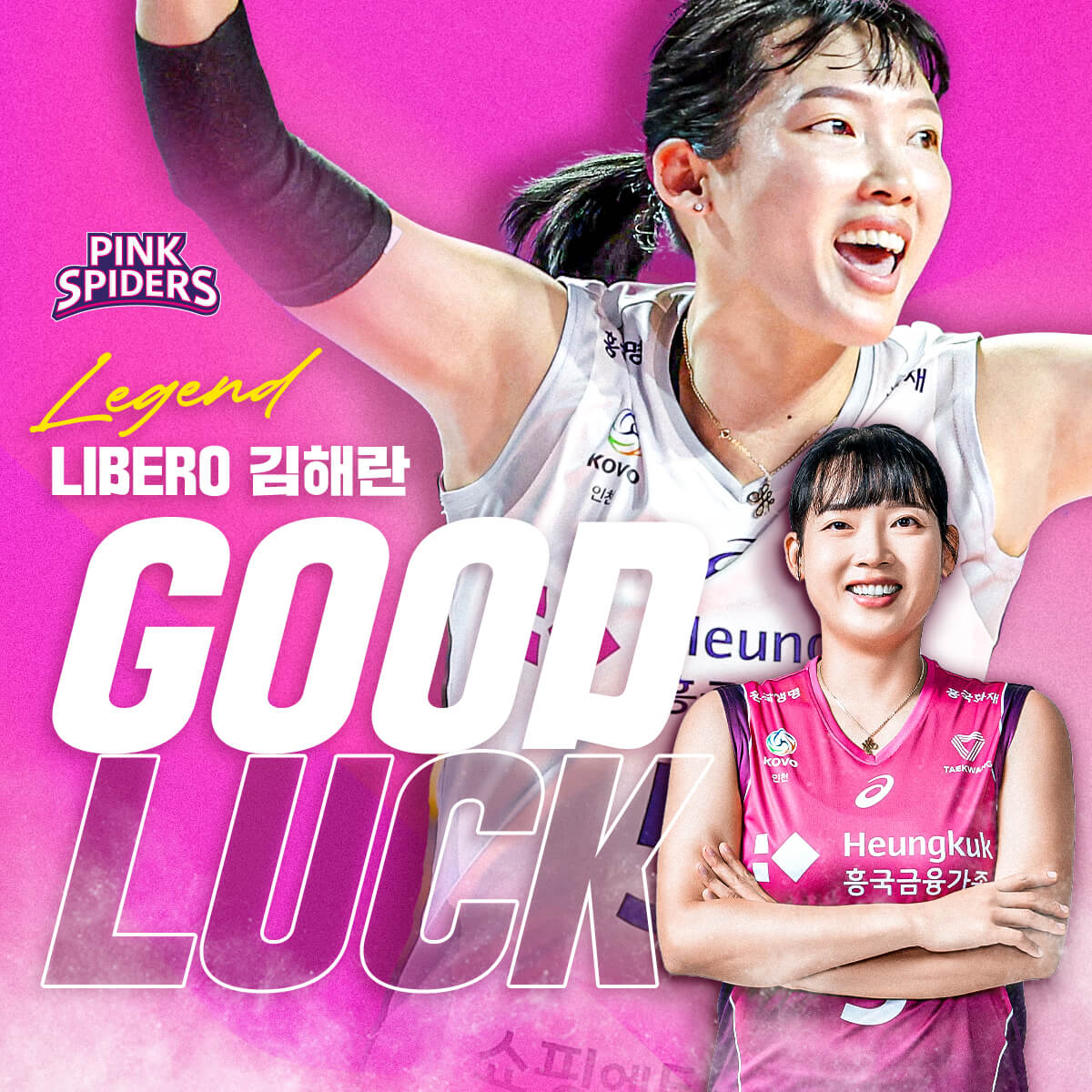 인천 흥국생명 리베로 김해란 은퇴식