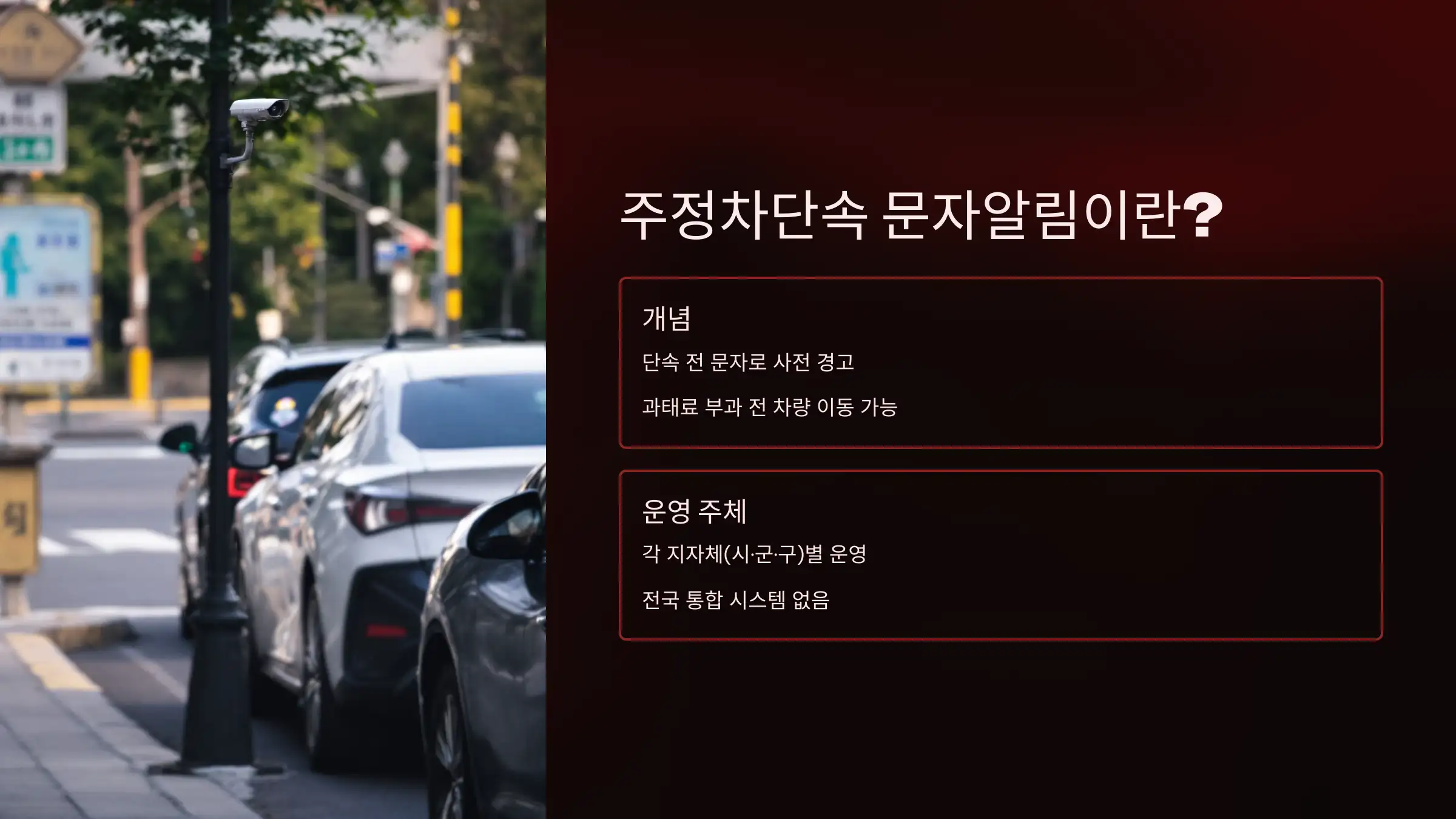 주정차단속 문자알림 서비스란?