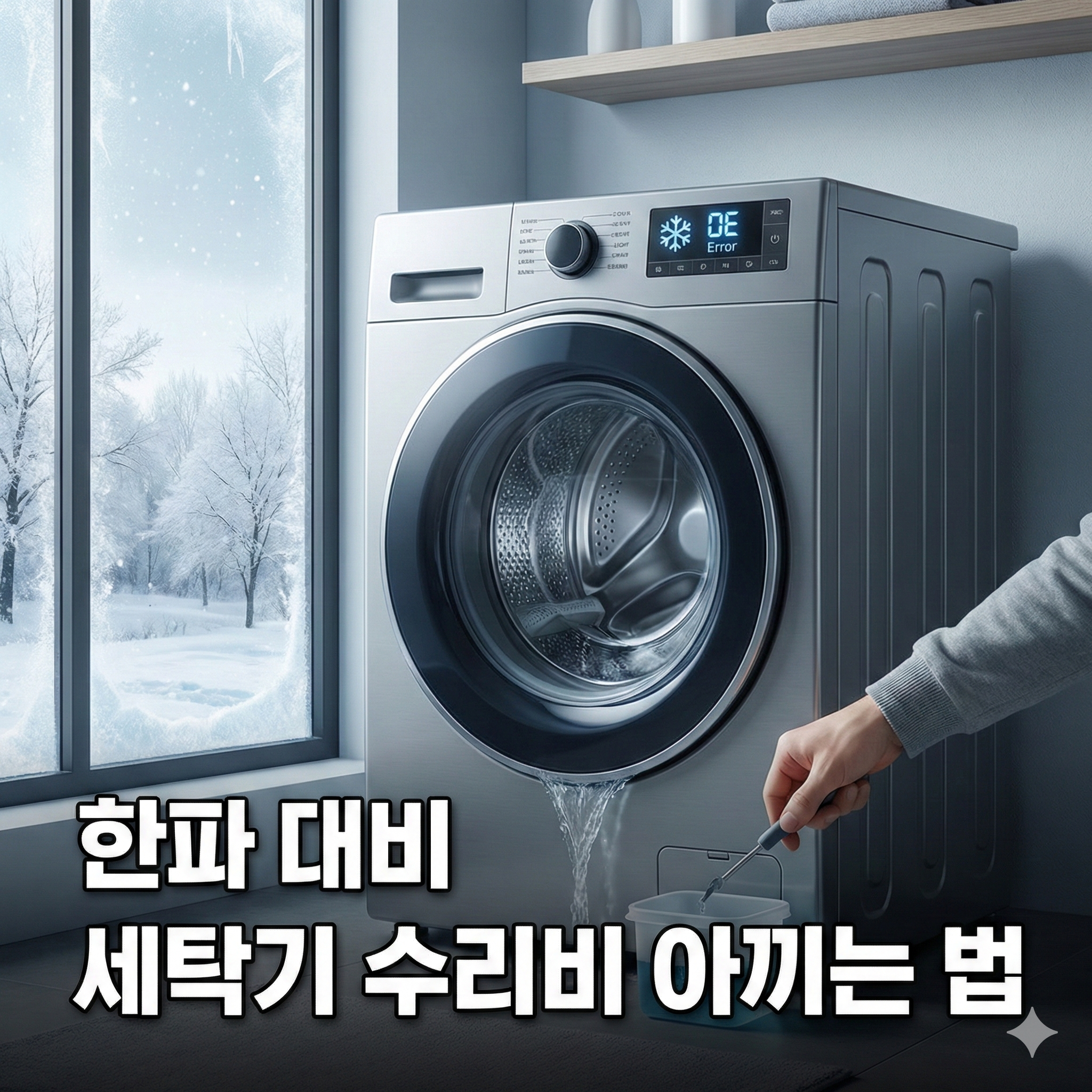 한파 세탁기 수리비 아끼는 꿀팁: 동파 방지 물 빼기 3단계 총정리