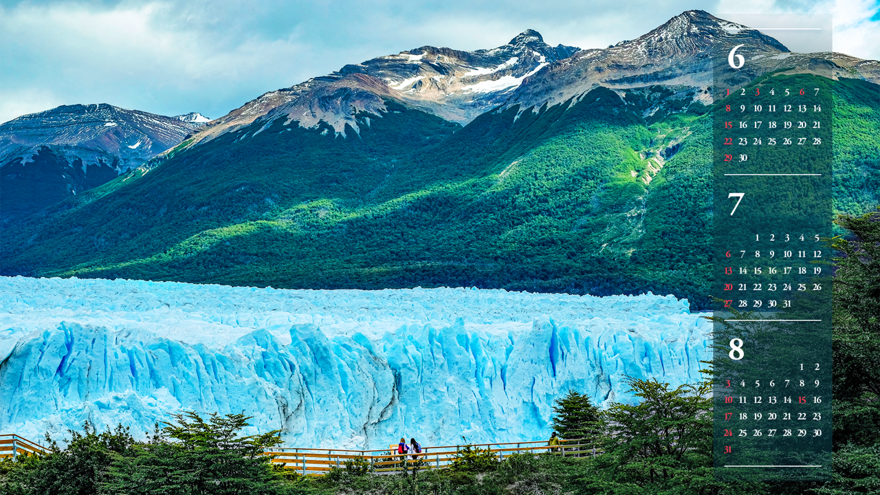 10 빙하 산 배경 B - 2025년7월 노트북배경화면