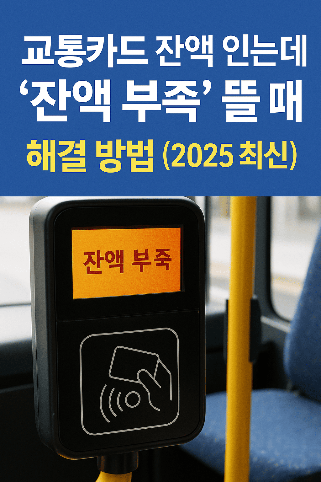 교통카드 잔액은 있는데 ‘잔액 부족’ 뜰 때 해결 방법 (2025 최신)