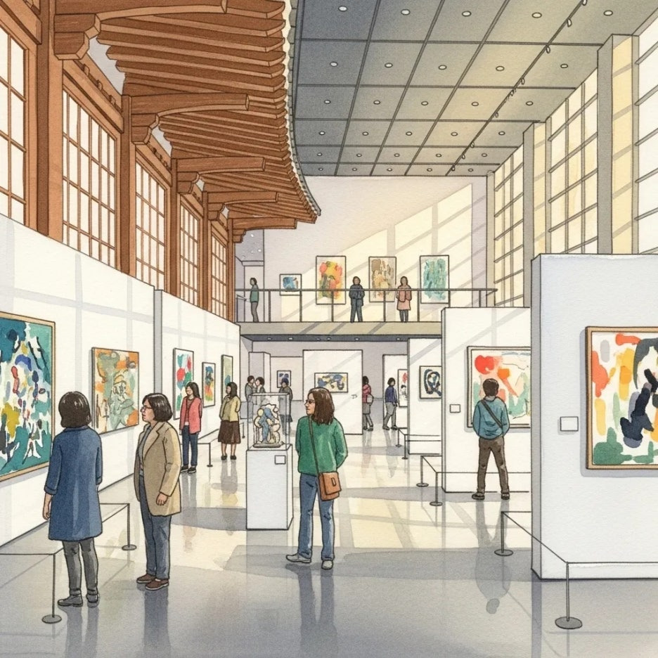 전통과 현대가 어우러진 리움미술관 내부 풍경