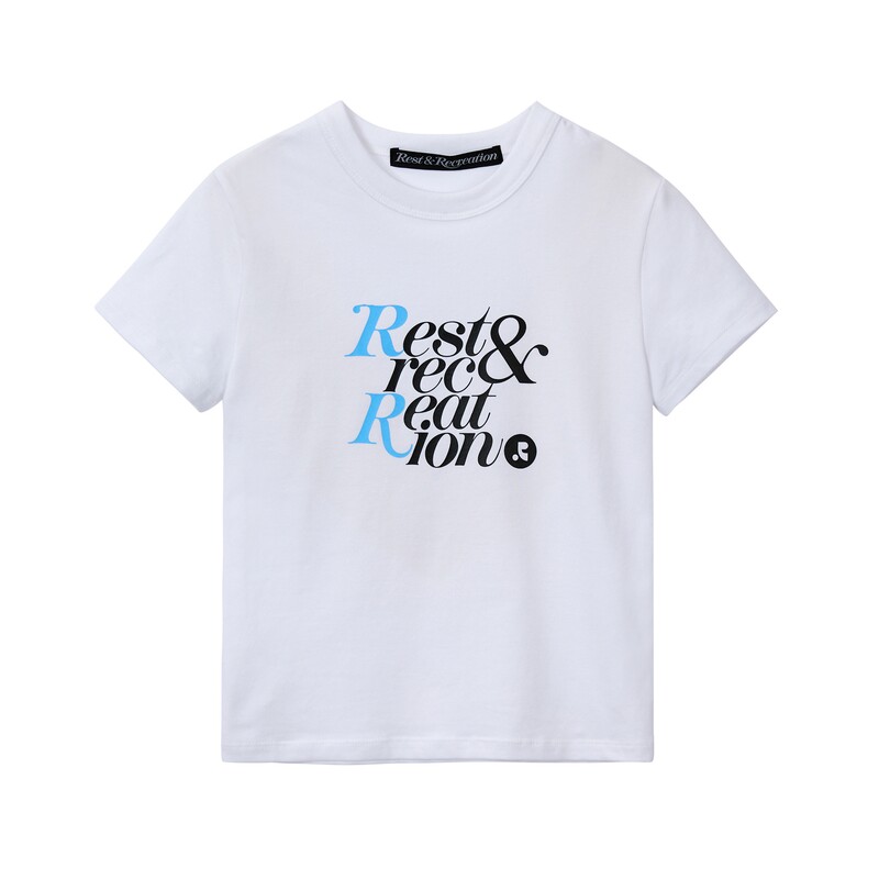 RR LOGO CROP TOP - WHITE / Rest&Recreation