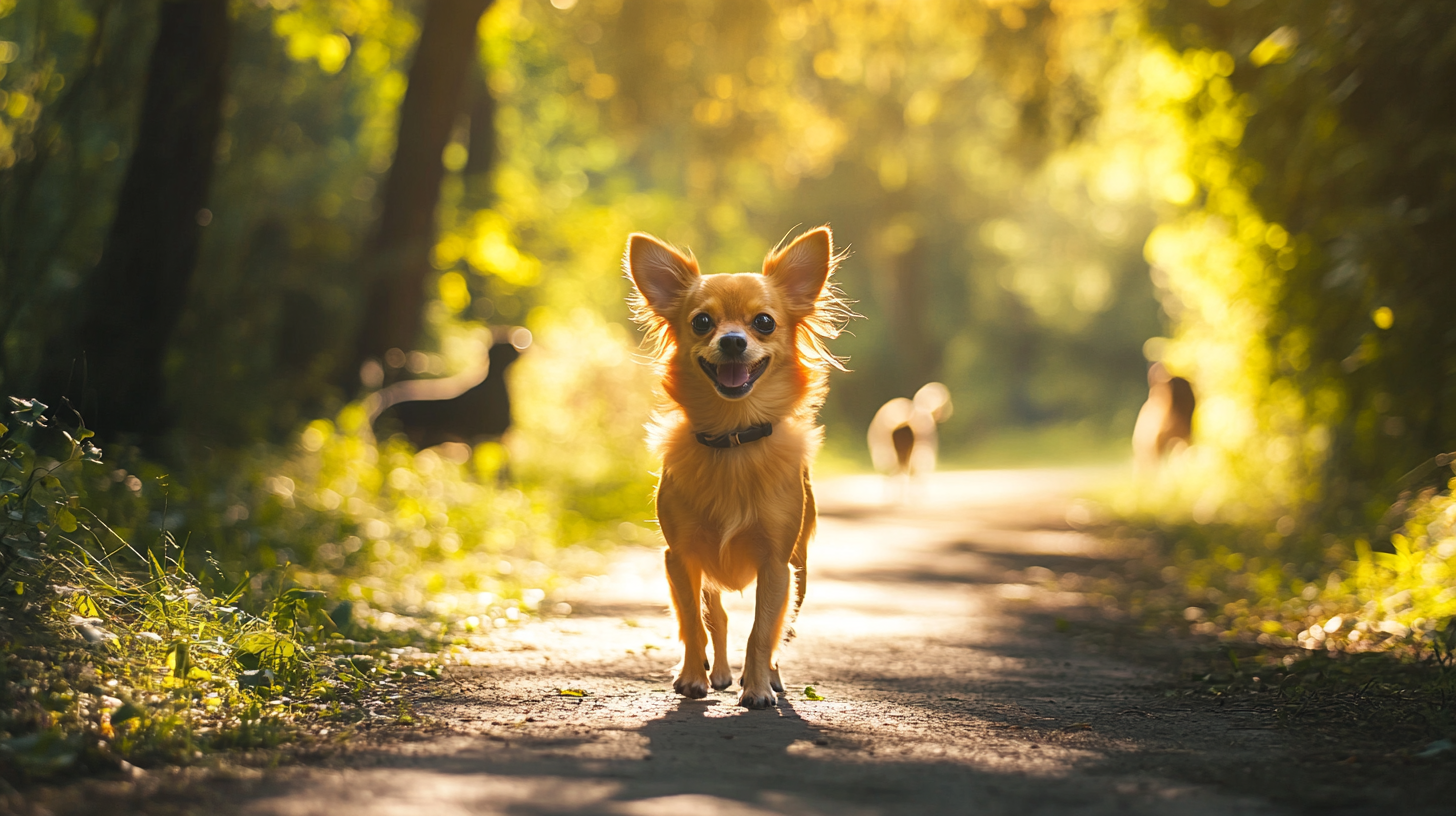 밝게 웃는 강아지